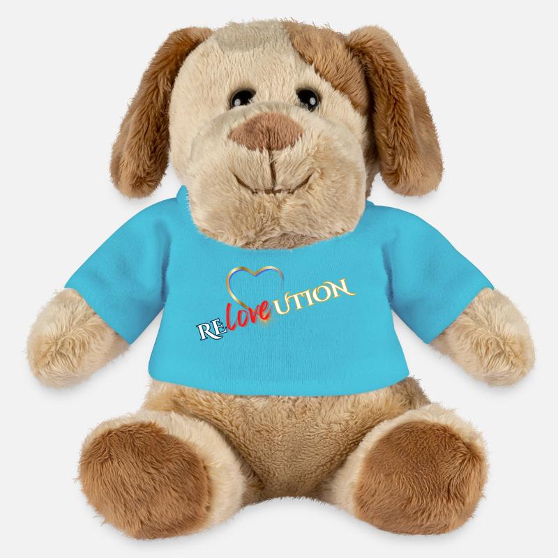 Liebevolution Heart Rose Typo - MiniFeet® Dog Helge - atoll blue