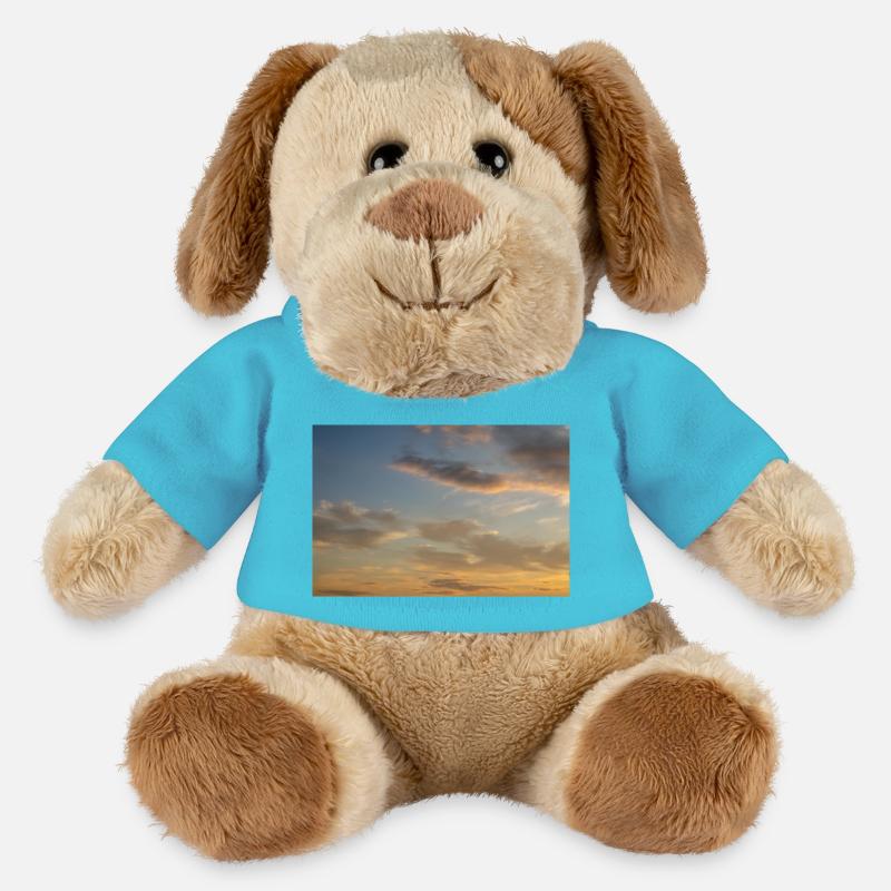Under morning sky - Chien en peluche Helge MiniFeet® - bleu outremer