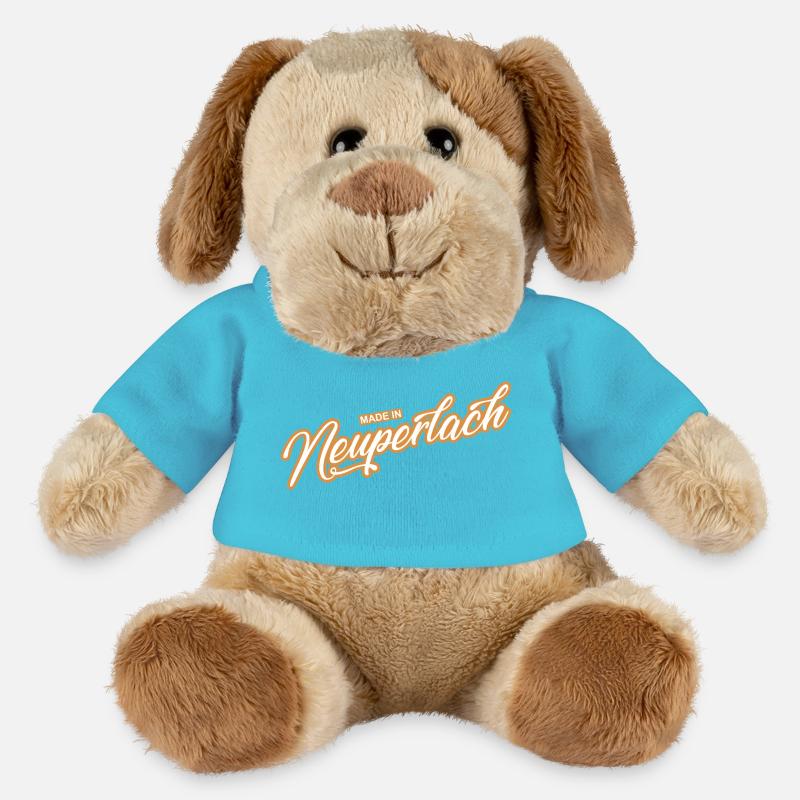 Neuperlach - parce que c’est votre capot ! - Chien en peluche Helge MiniFeet® - bleu outremer