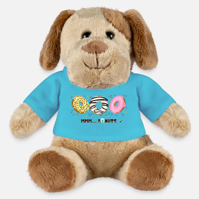 Glazed Donuts with Sprinkles Illustration - MiniFeet® Dog Helge - atoll blue