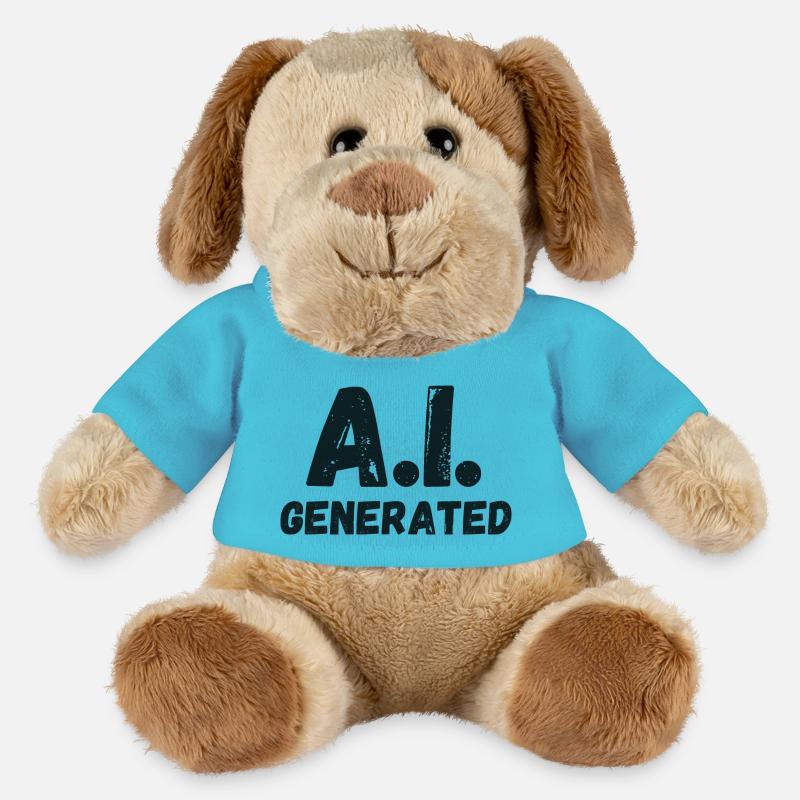 IA générée - Chien en peluche Helge MiniFeet® - bleu outremer