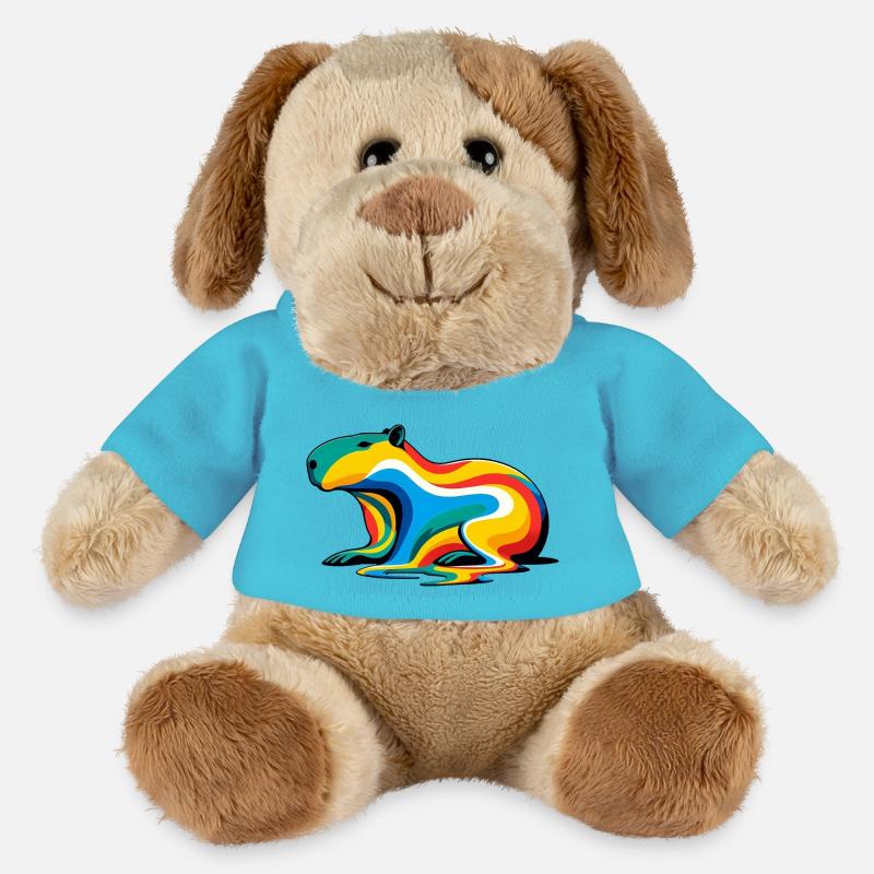 Melting Rainbow Capybara - MiniFeet® Dog Helge - atoll blue