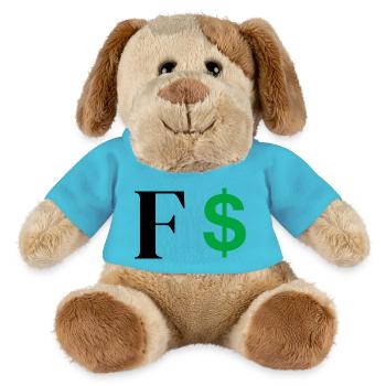 Buchstabe f Dollar - MiniFeet® Hund Helge - Atollblau - Vorne