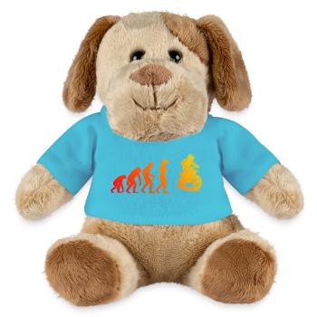 Motocross motif with recognition value - MiniFeet® Dog Helge - atoll blue - Front