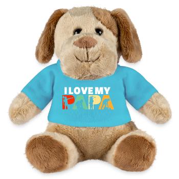 I Love My Papa Landscaping Gardener Design - MiniFeet® Dog Helge - atoll blue - Front