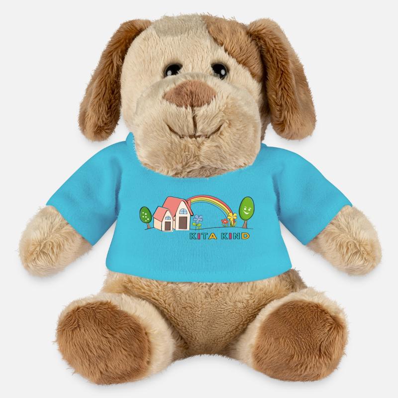 Kita Kind Regenbogen  - MiniFeet® Hund Helge - Atollblau