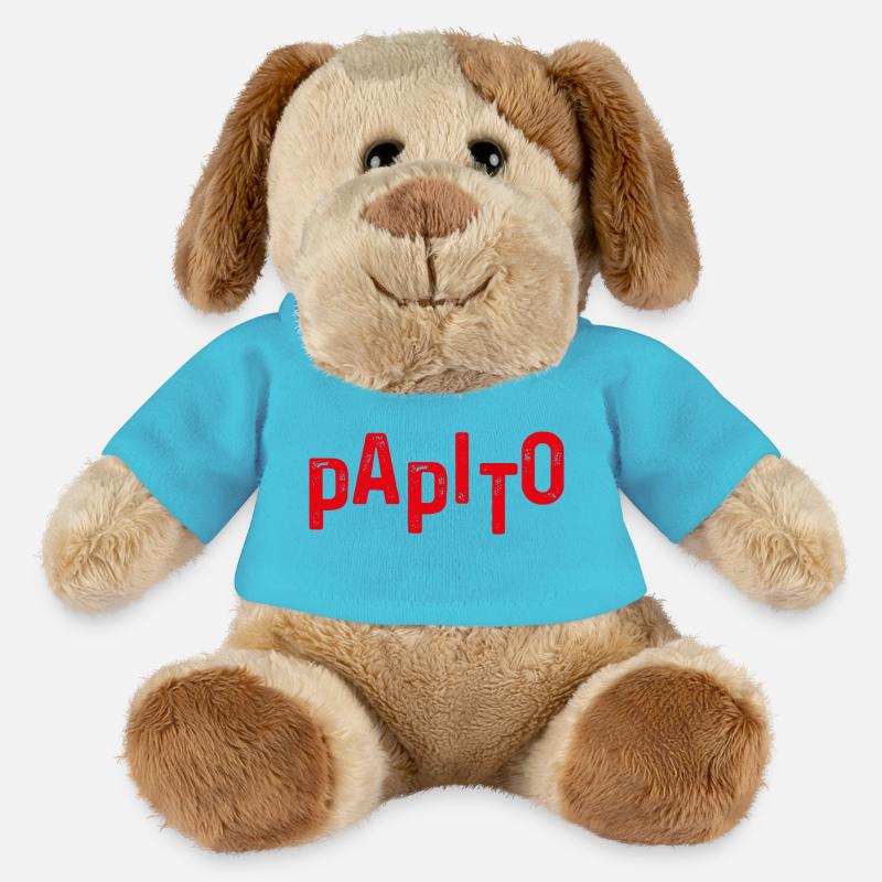 Papito Distressed Red Letters - MiniFeet® Dog Helge - atoll blue