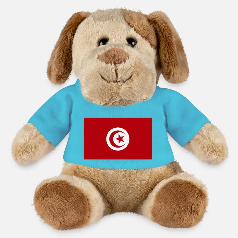 Tunisie Drapeau - Chien en peluche Helge MiniFeet® - bleu outremer