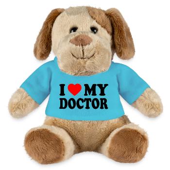 I love my doctor - Chien en peluche Helge MiniFeet® - bleu outremer - Devant