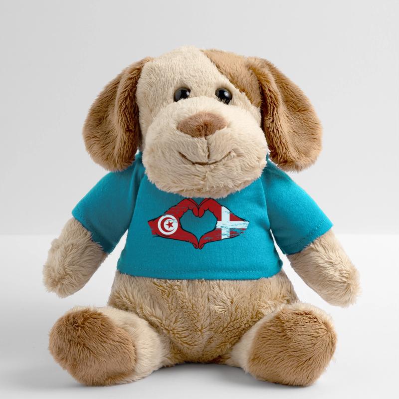 Tunisie Danemark drapeau mains forme de coeur utilisé Chien en peluche Helge MiniFeet®