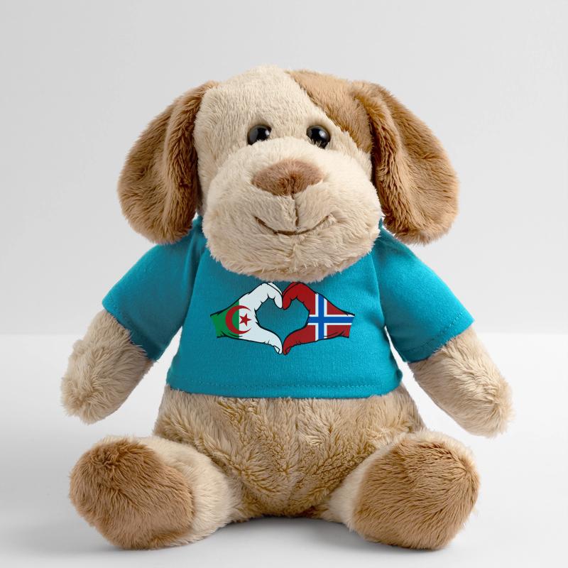 Algerien Norwegen Flagge Haende Herzform MiniFeet® Hund Helge