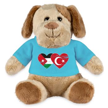 Jordanie Turquie Drapeau Coeur Utilisé - Chien en peluche Helge MiniFeet® - bleu outremer - Devant