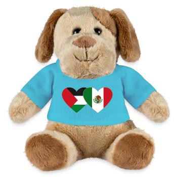 Palestine Mexique Drapeau Coeur - Chien en peluche Helge MiniFeet® - bleu outremer - Devant