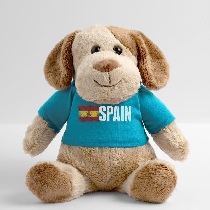 Espagne Typographie du drapeau grunge Chien en peluche Helge MiniFeet®