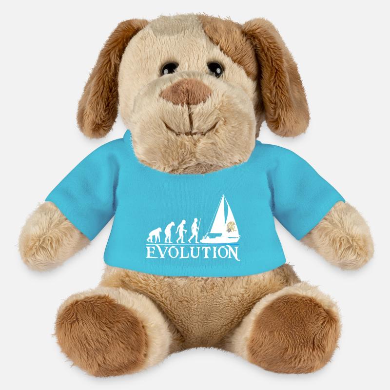 Evolution version blanc - Chien en peluche Helge MiniFeet® - bleu outremer