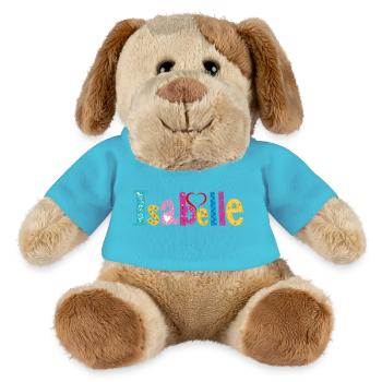 Personalized Isabelle Name - MiniFeet® Dog Helge - atoll blue - Front