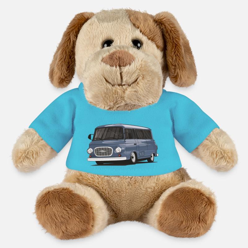 Barkas B1000 // Illustration - Chien en peluche Helge MiniFeet® - bleu outremer