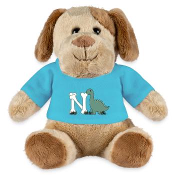 Buchstabe N - MiniFeet® Hund Helge - Atollblau - Vorne