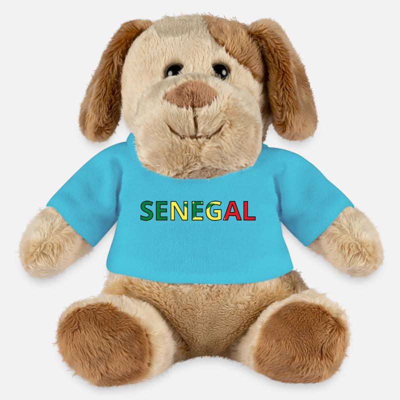 Drapeau Sénégal - Chien en peluche Helge MiniFeet® - bleu outremer