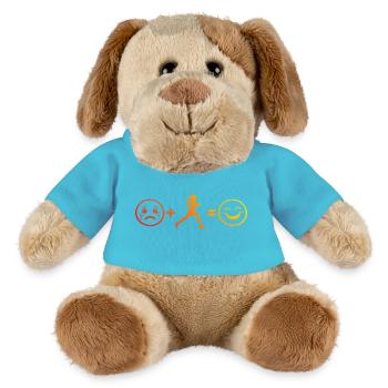 Geschenkidee für eine Running mit Running - MiniFeet® Hund Helge - Atollblau - Vorne