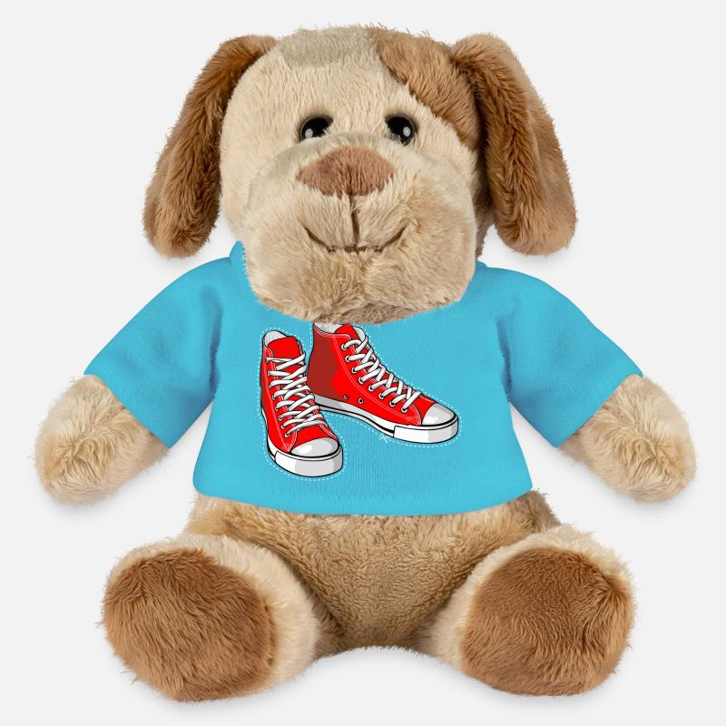 Rote Turnschuhe - MiniFeet® Hund Helge - Atollblau