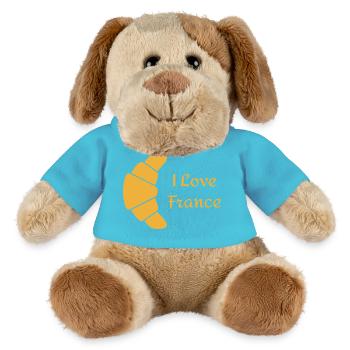 I Love France - MiniFeet® Dog Helge - atoll blue - Front