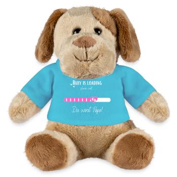 Baby is loading Du wirst Papa! Für Schwangere - MiniFeet® Hund Helge - Atollblau - Vorne