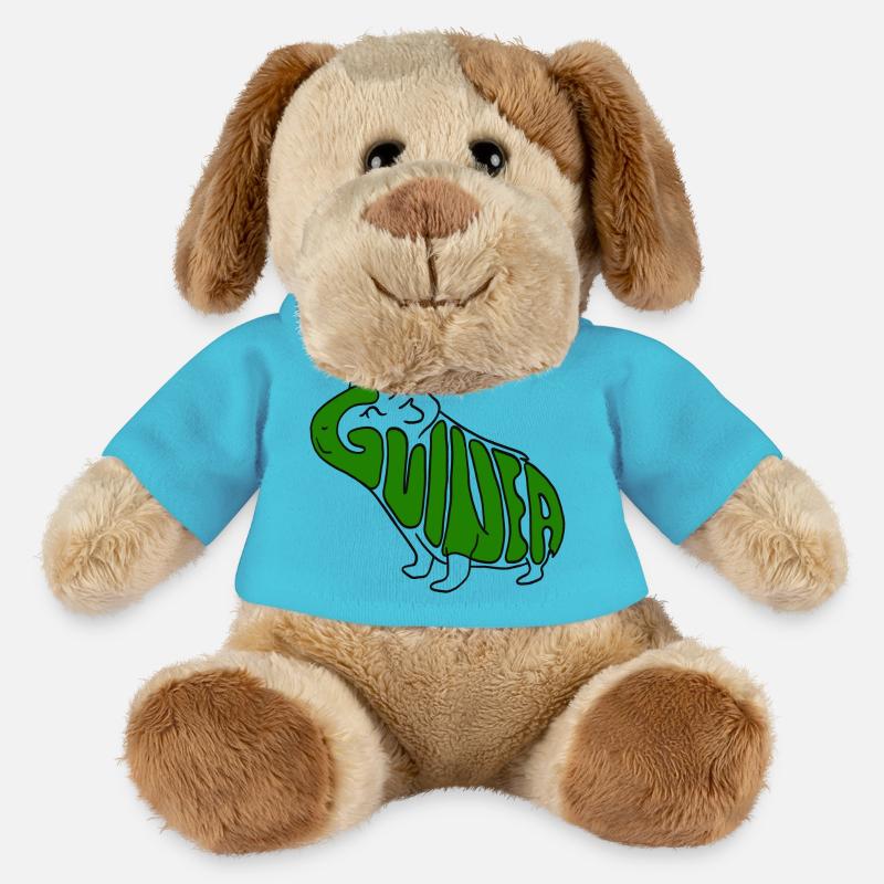 Cochon d’Inde Vert - Chien en peluche Helge MiniFeet® - bleu outremer