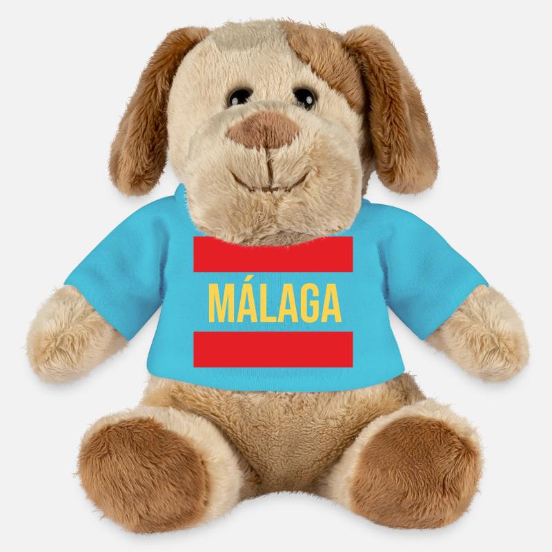 Conception du drapeau régional de Malaga - Chien en peluche Helge MiniFeet® - bleu outremer