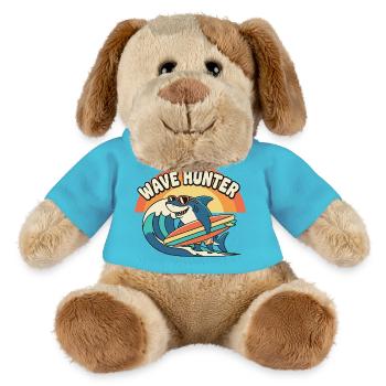 Wellenjäger Hai Surf Sonnenuntergang - MiniFeet® Hund Helge - Atollblau - Vorne
