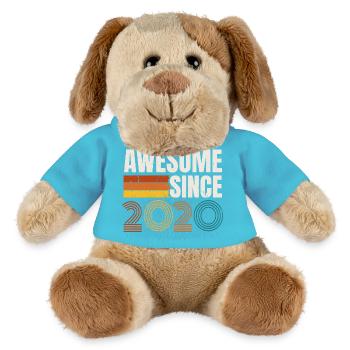Awesome Since 2020 Retro Vintage Birthday - MiniFeet® Dog Helge - atoll blue - Front
