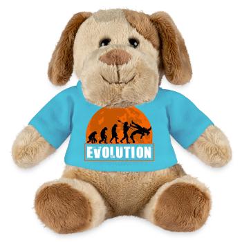 Évolution du catch Drôle de combattant MMA Grappling - Chien en peluche Helge MiniFeet® - bleu outremer - Devant