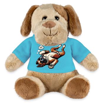 Boxer Boxer Porte-boxeurs Boxer Chien Boxer Propriétaire de boxer Fan boxer - Chien en peluche Helge MiniFeet® - bleu outremer - Devant