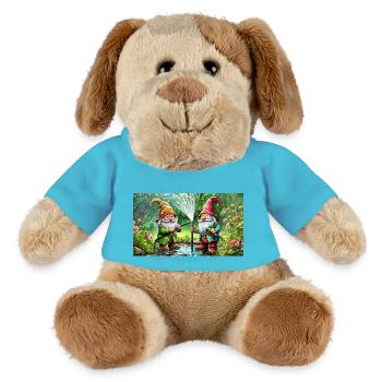 Mignons petits gnomes Vie quotidienne – bataille d’eau - Chien en peluche Helge MiniFeet® - bleu outremer - Devant