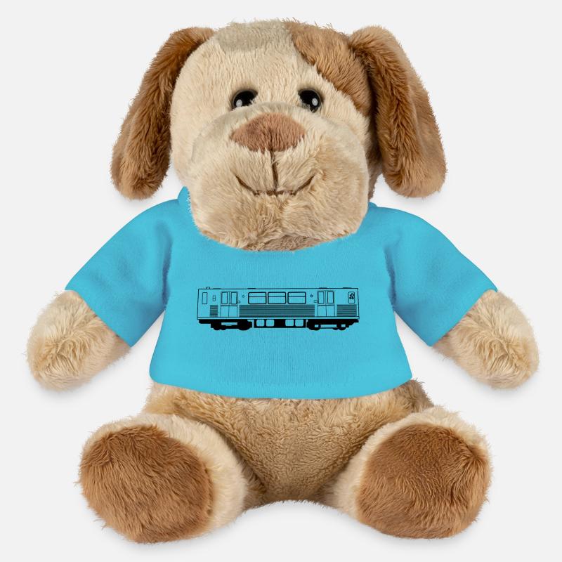 Berlin U-Bahn - Chien en peluche Helge MiniFeet® - bleu outremer