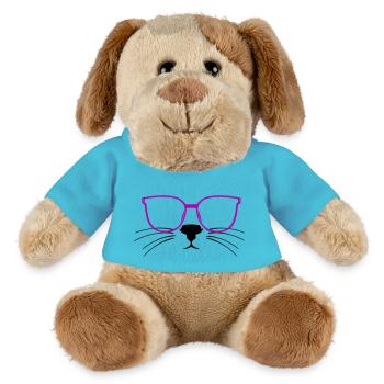 Katze Brille Katzenfrau Katzenliebhaber Kitty - MiniFeet® Hund Helge - Atollblau - Vorne