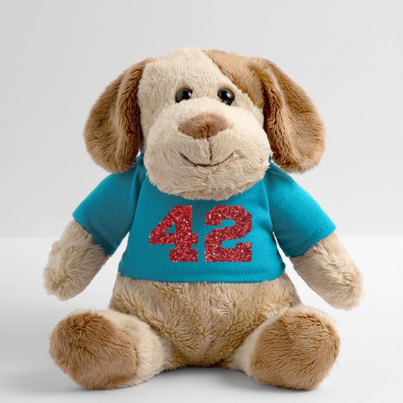 Nummer 42 Roter Glitzer - 42. Jubiläum MiniFeet® Hund Helge