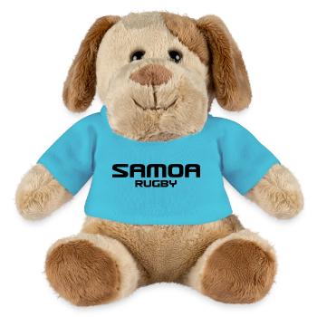 Samoa Rugby - Südsee - Polynesien - MiniFeet® Hund Helge - Atollblau - Vorne
