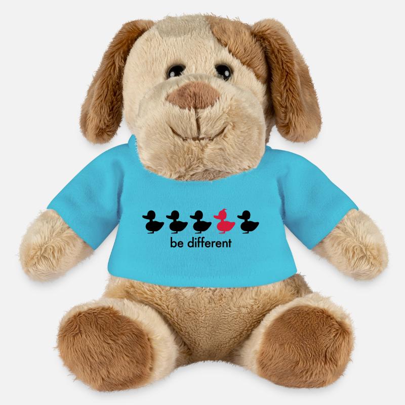 be different Ente Entchen Irokese Schnabel Punk - MiniFeet® Hund Helge - Atollblau