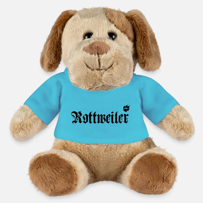 rottweiler logo mit pfote - MiniFeet® Hund Helge - Atollblau