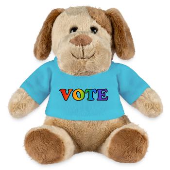 Vote for LGBTQ rights - MiniFeet® Dog Helge - atoll blue - Front
