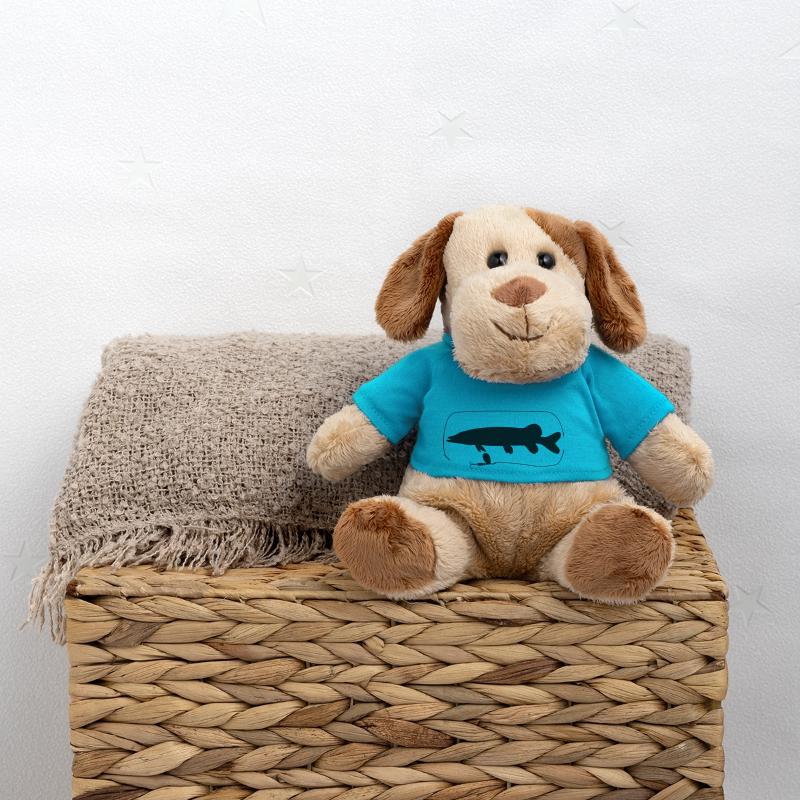Brochet avec spinner Chien en peluche Helge MiniFeet®