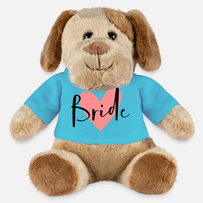 Bride rosa Herz Junggesellinnenabschied - MiniFeet® Hund Helge - Atollblau
