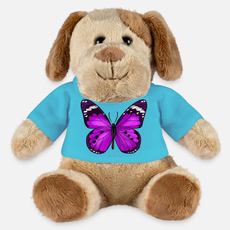 Schmetterling lila - MiniFeet® Hund Helge - Atollblau