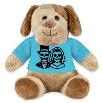 Mariage Squelette Mariée Marié Couple - Chien en peluche Helge MiniFeet® - bleu outremer - Devant