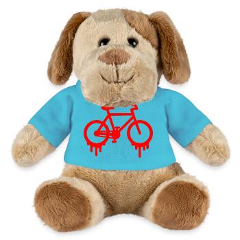 Graffiti de vélo dégoulinant - Chien en peluche Helge MiniFeet® - bleu outremer - Devant