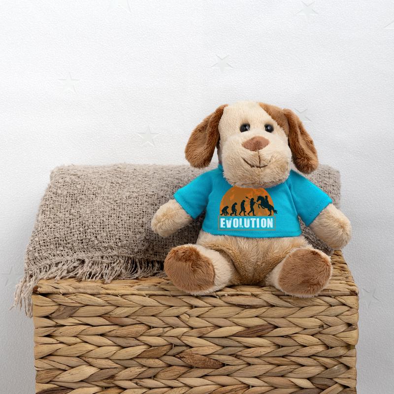 Évolution du jockey de courses de chevaux Cavalier Chien en peluche Helge MiniFeet®