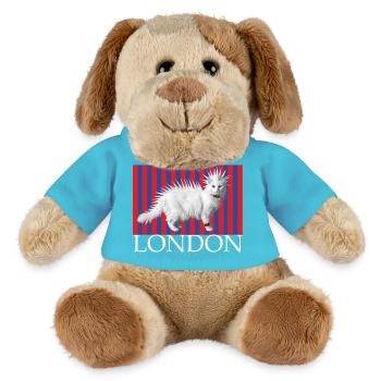 London Punk katze Mohikaner Kätzchen freche Katze - MiniFeet® Hund Helge - Atollblau - Vorne