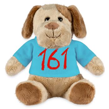 161 Handbrush Ziffern AfA - MiniFeet® Hund Helge - Atollblau - Vorne