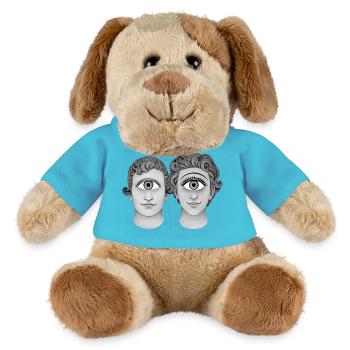 CYCLOPS IN LOVE – schwarz und weiß - MiniFeet® Hund Helge - Atollblau - Vorne